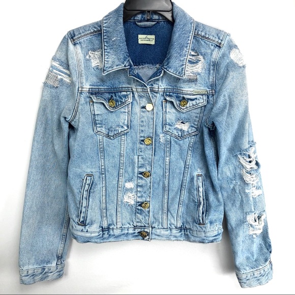 Scotch & Soda Jackets & Blazers - Maison Scotch Women’s Destroyed Denim Jacket